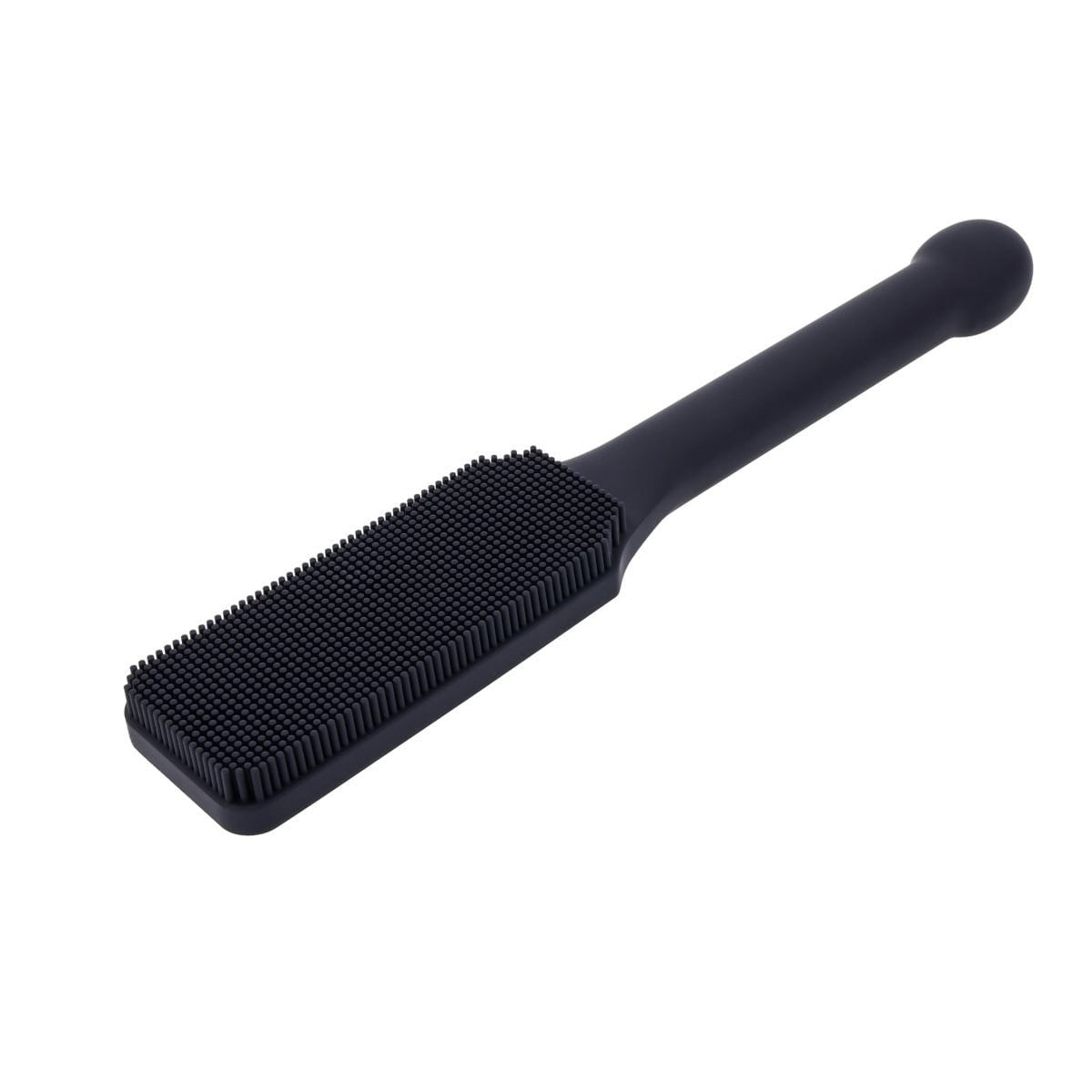 EDGE Pins & Needles Silicone Paddle - Black Spanking Paddle with Insertable Handle - silkandsin