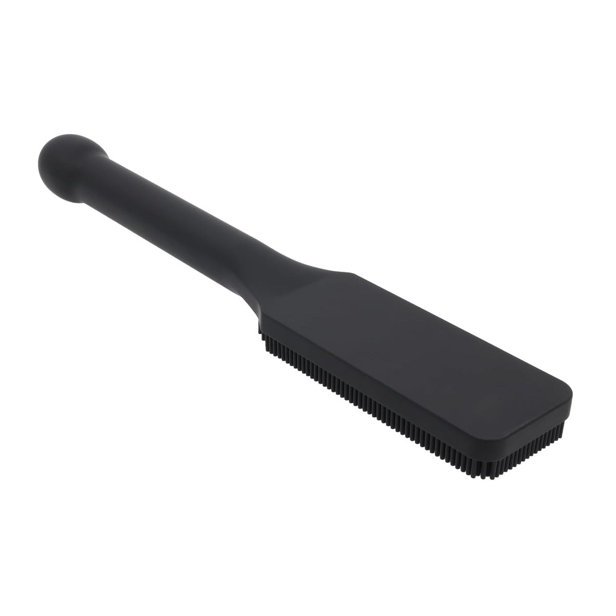 EDGE Pins & Needles Silicone Paddle - Black Spanking Paddle with Insertable Handle - silkandsin