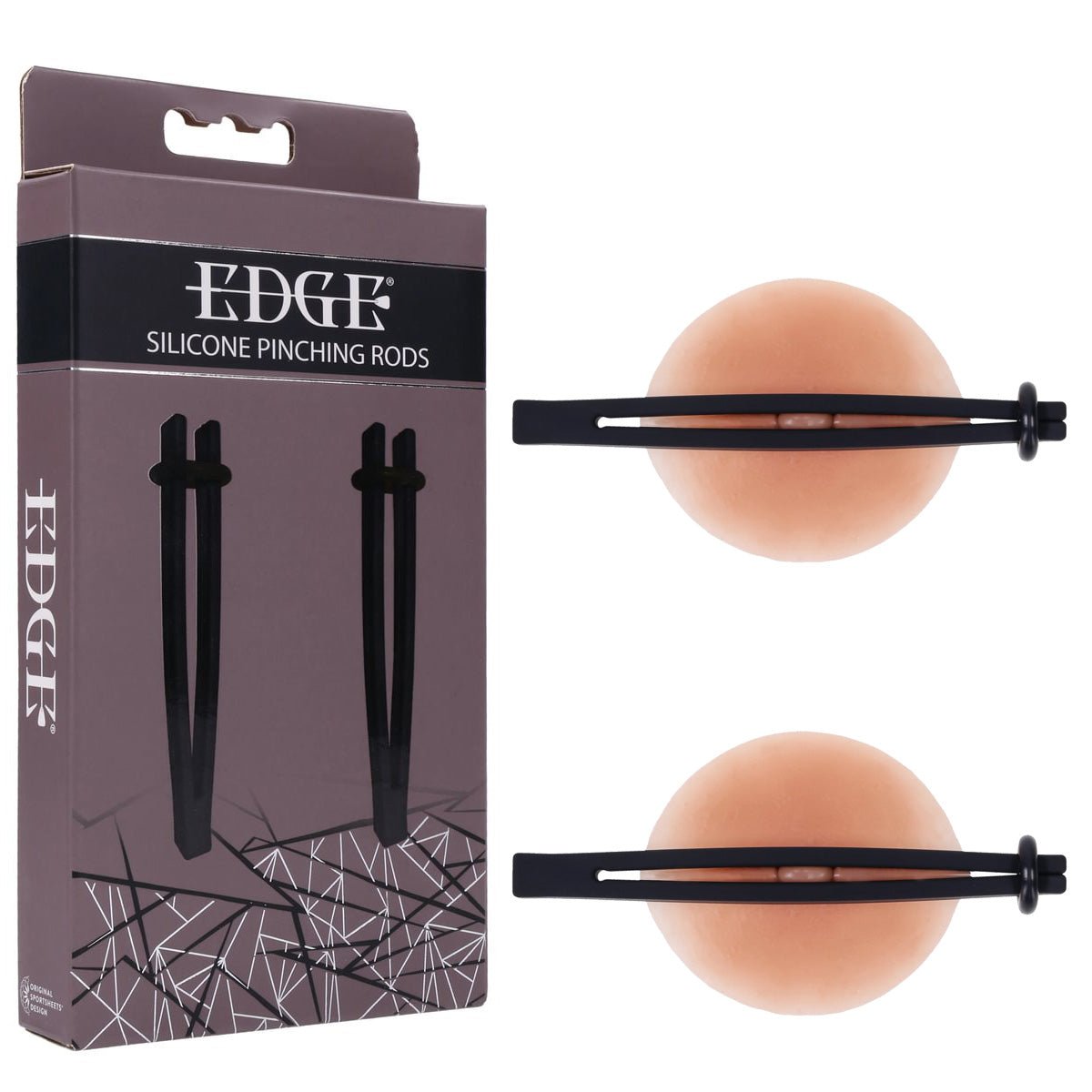 EDGE Silicone Pinching Rods - Black Nipple Restraints - silkandsin