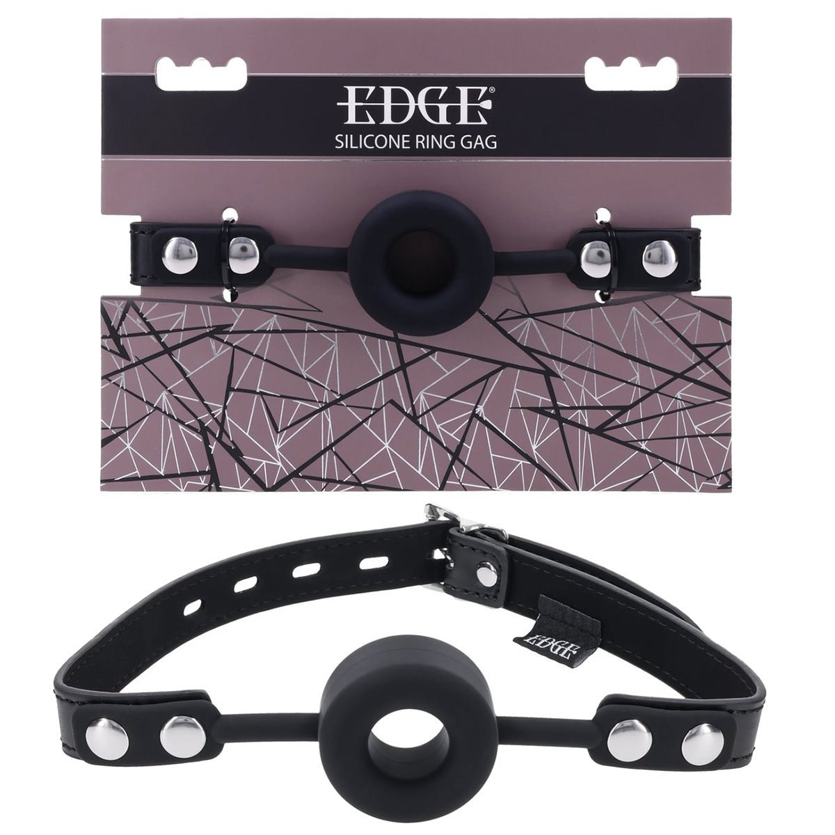 EDGE Silicone Ring Gag - Black Mouth Restraint - silkandsin