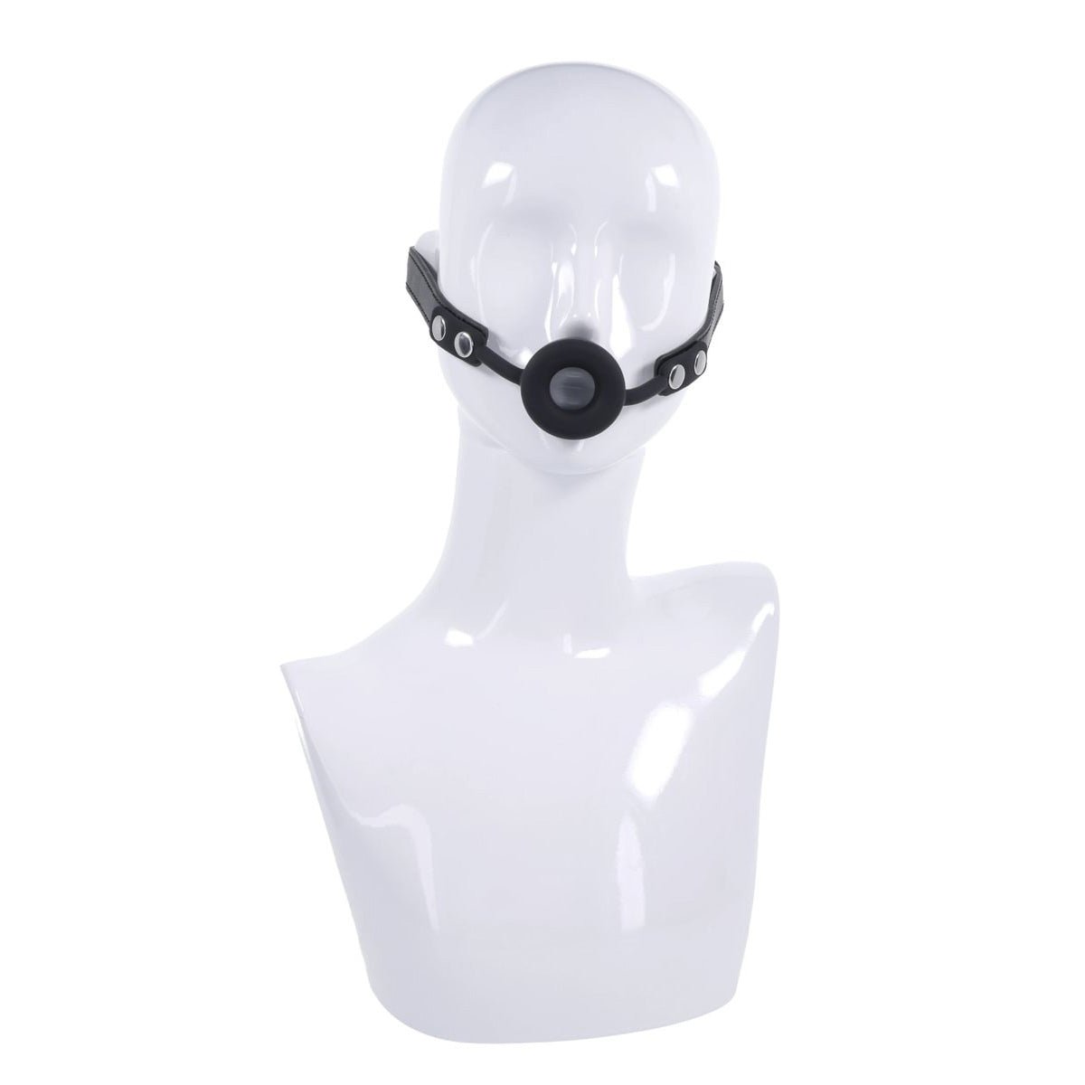 EDGE Silicone Ring Gag - Black Mouth Restraint - silkandsin