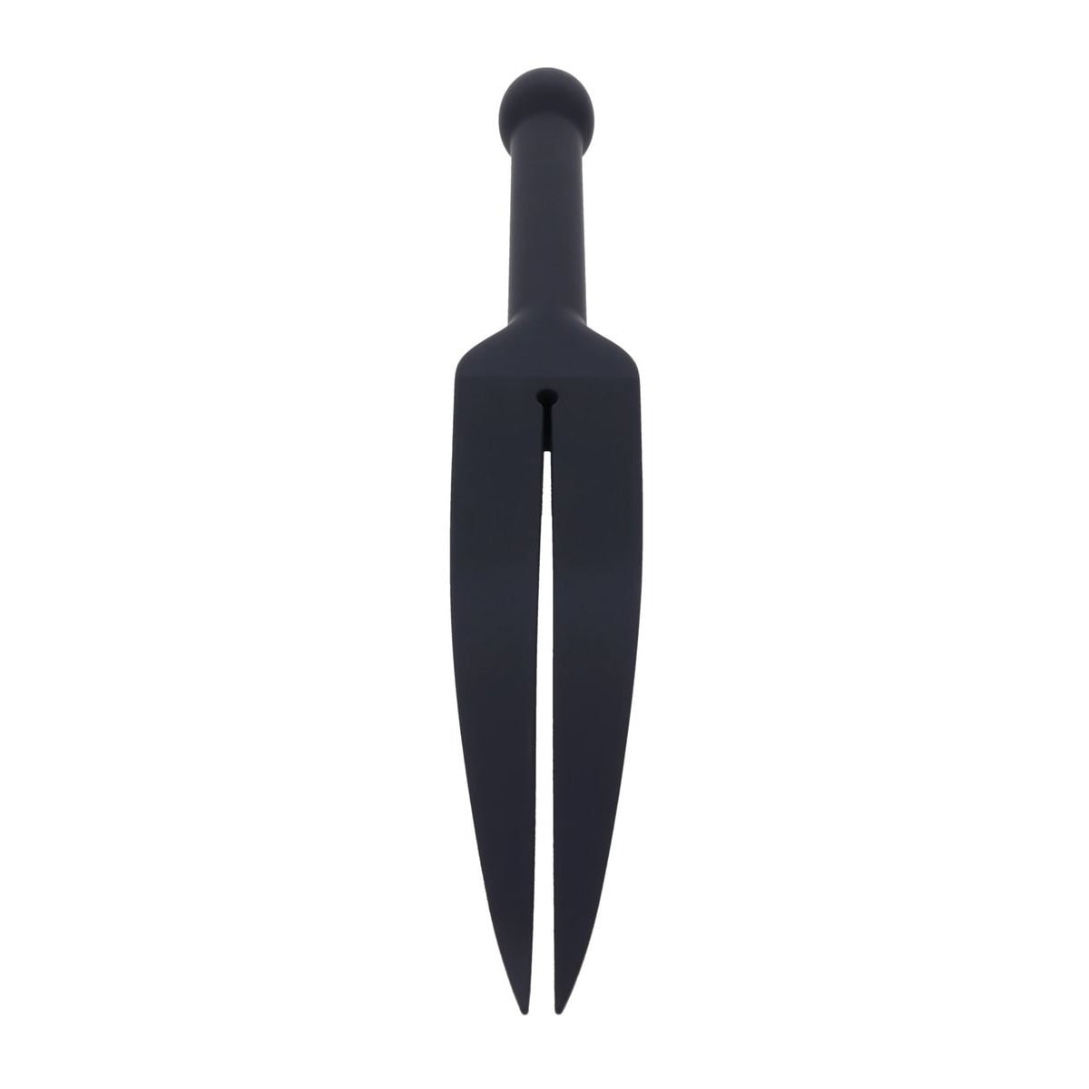 EDGE Silicone Tawse - Black Silicone Tawse Whip with Insertable Handle - silkandsin