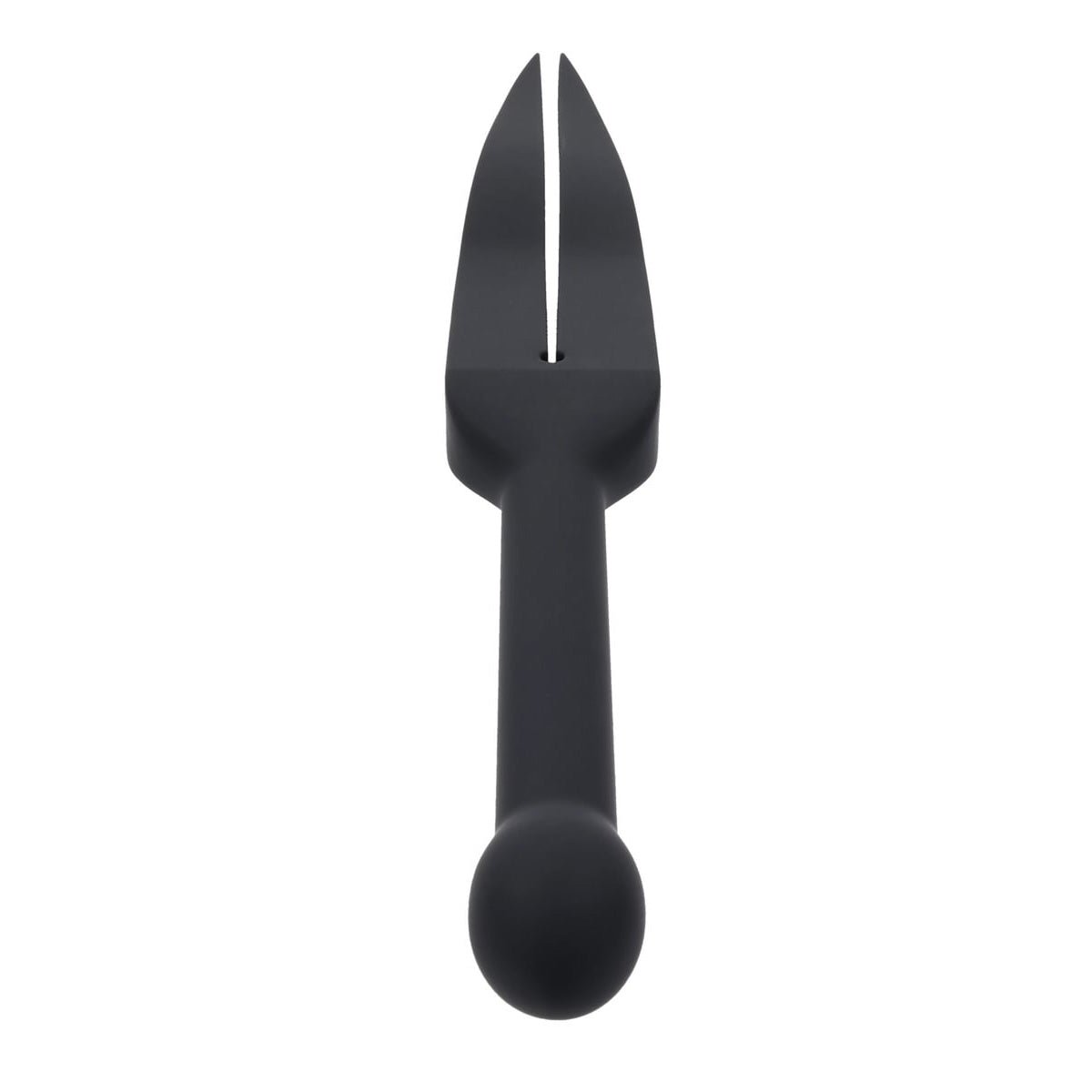 EDGE Silicone Tawse - Black Silicone Tawse Whip with Insertable Handle - silkandsin