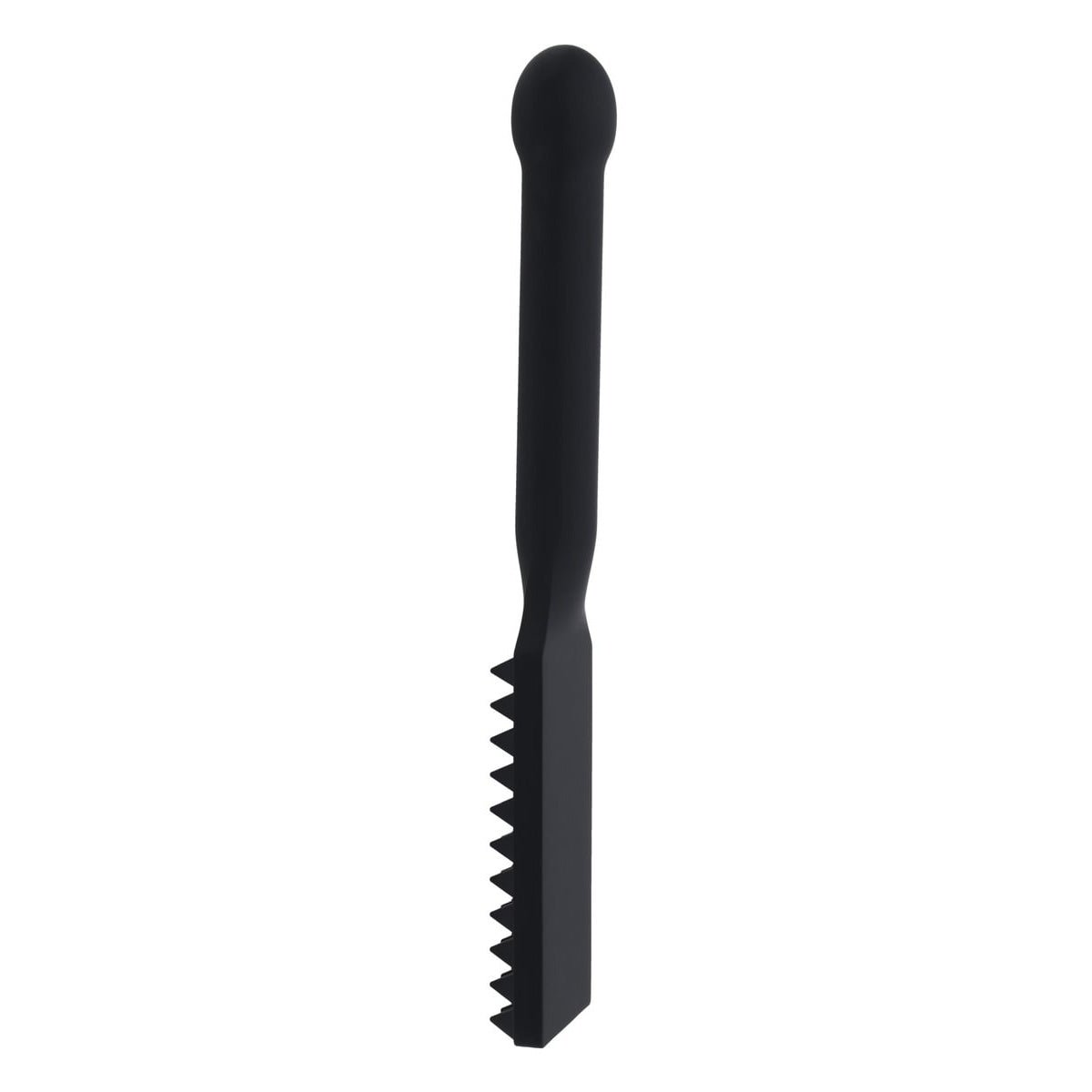 EDGE Spiked Silicone Paddle - Black Spanking Paddle with Insertable Handle - silkandsin