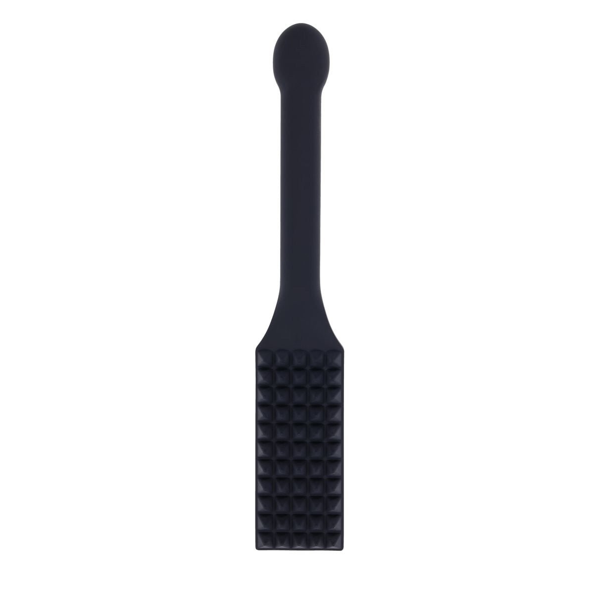 EDGE Spiked Silicone Paddle - Black Spanking Paddle with Insertable Handle - silkandsin