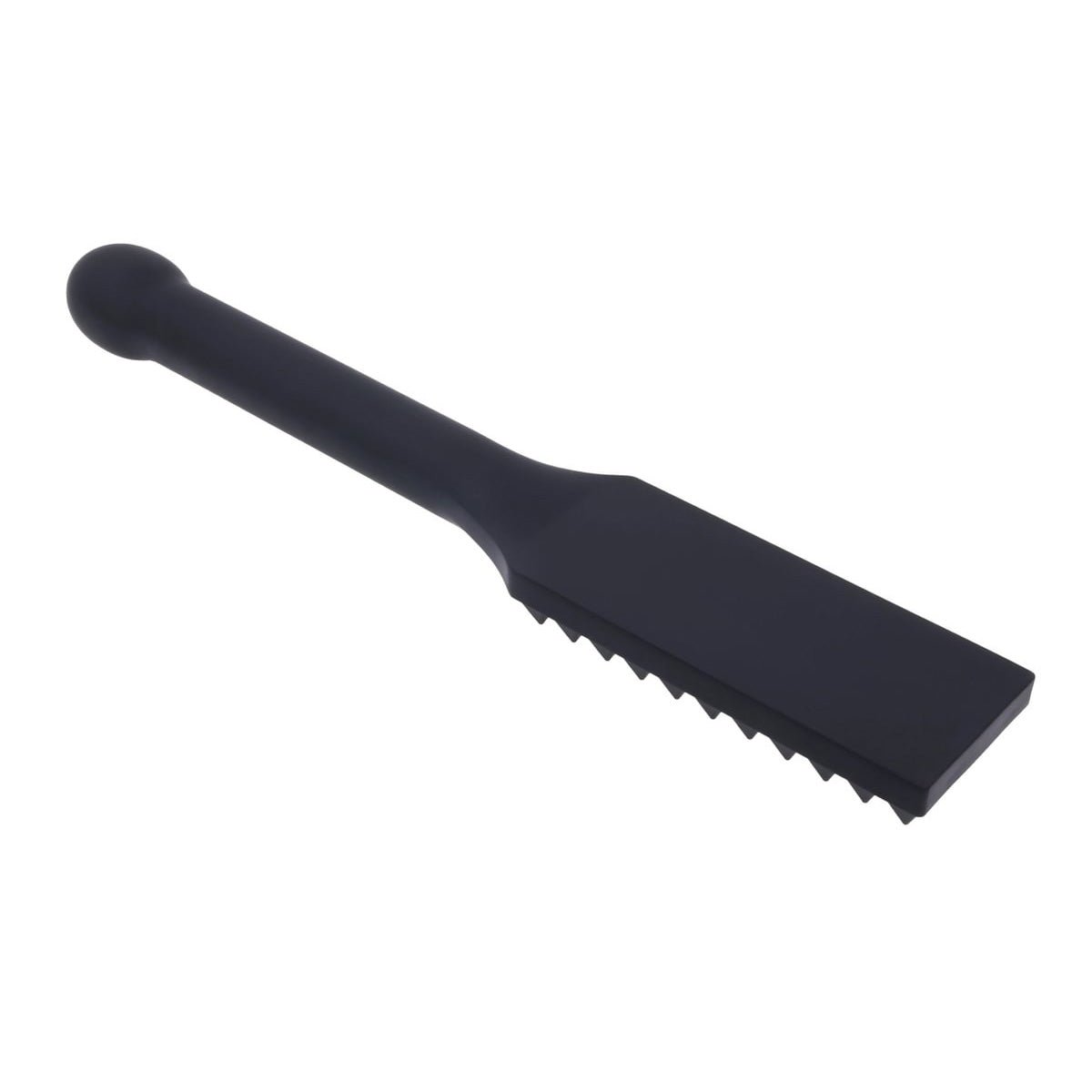 EDGE Spiked Silicone Paddle - Black Spanking Paddle with Insertable Handle - silkandsin
