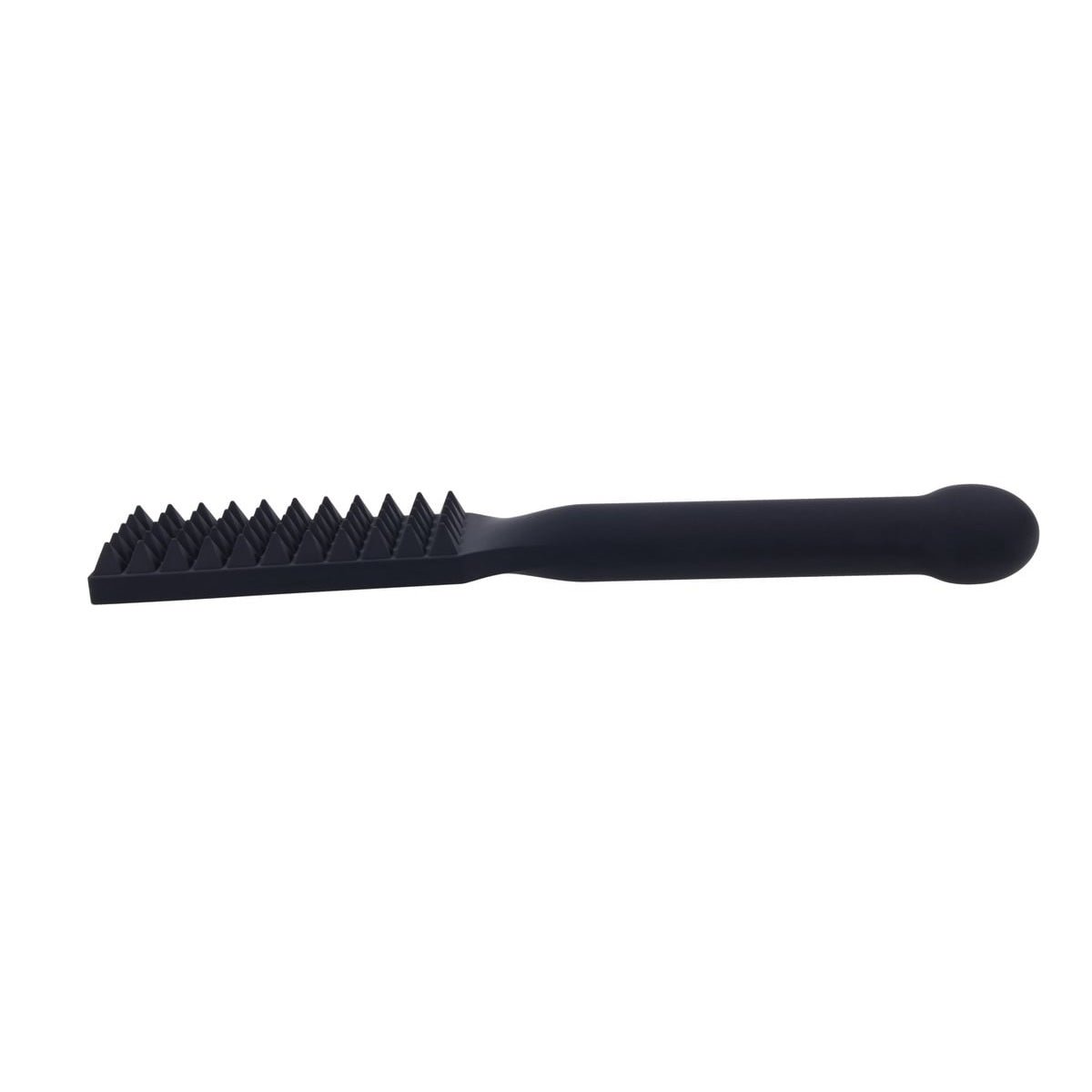 EDGE Spiked Silicone Paddle - Black Spanking Paddle with Insertable Handle - silkandsin
