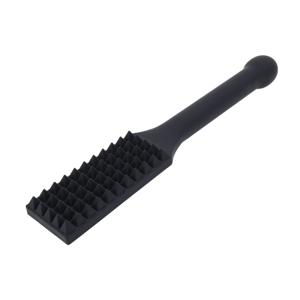 EDGE Spiked Silicone Paddle - Black Spanking Paddle with Insertable Handle - silkandsin