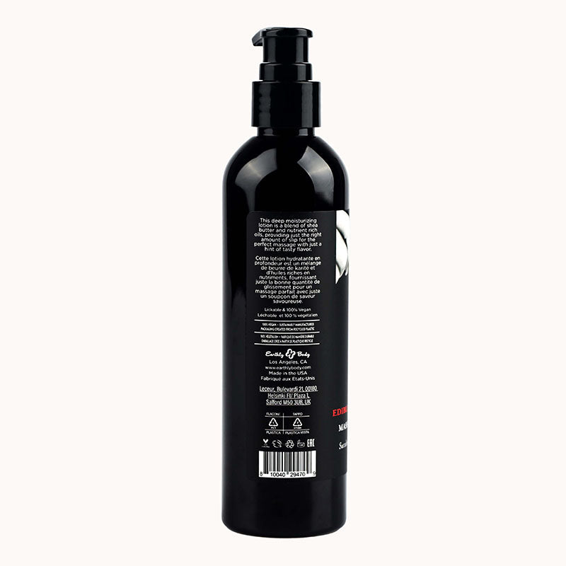Edible Massage Lotion - Strawberry - Strawberry Flavoured Massage Lotion - 237 ml - Silk and Sin