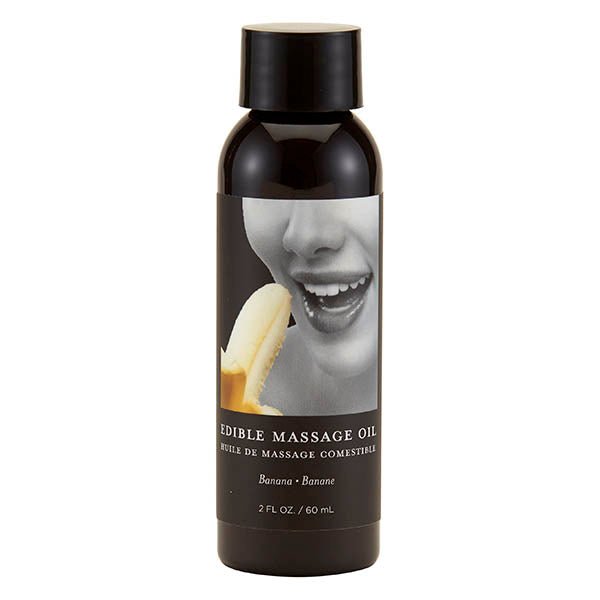 Edible Massage Oil - Banana Flavoured - 59 ml Bottle - Silk and Sin