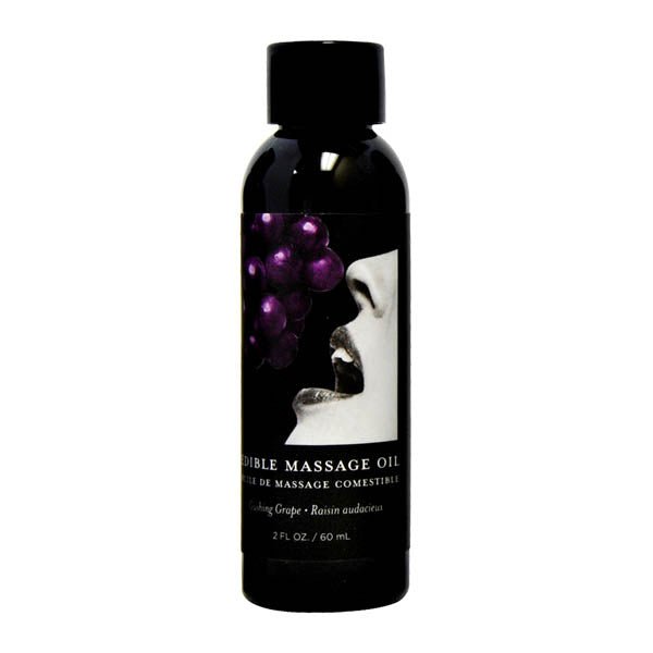 Edible Massage Oil - Gushing Grape Flavoured - 59 ml Bottle - Silk and Sin