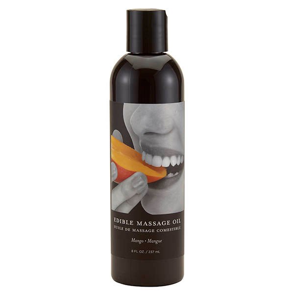 Edible Massage Oil - Mango Flavoured - 237 ml Bottle - Silk and Sin