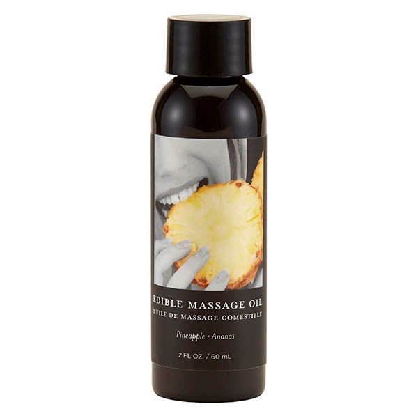 Edible Massage Oil - Pineapple - Pineapple Flavoured - 59 ml Bottle - Silk and Sin