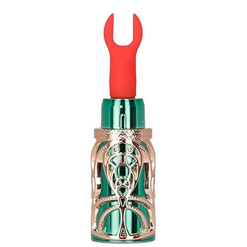 Emerald Kiss 4 In 1 Lipstick Vibrator - silkandsin