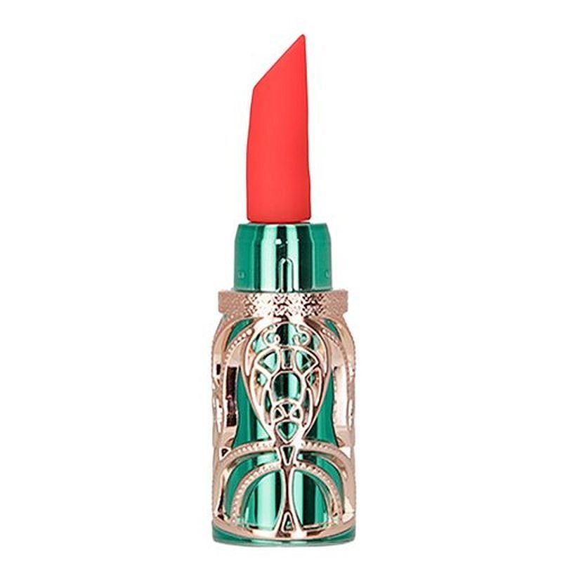 Emerald Kiss 4 In 1 Lipstick Vibrator - silkandsin