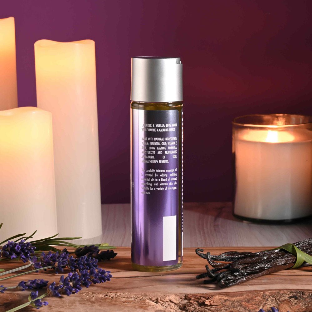 Evolved ANOINT PERFUMERY - Lavender Flower & Vanilla Bean - Lavender Flower & Vanilla Bean Massage Oil - 120 ml Bottle - Silk and Sin