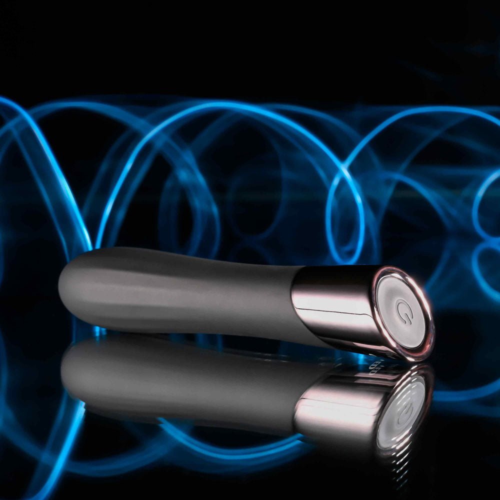 Evolved BACK IN BLACK - Black 11.9 cm USB Rechargeable Bullet - Silk and Sin