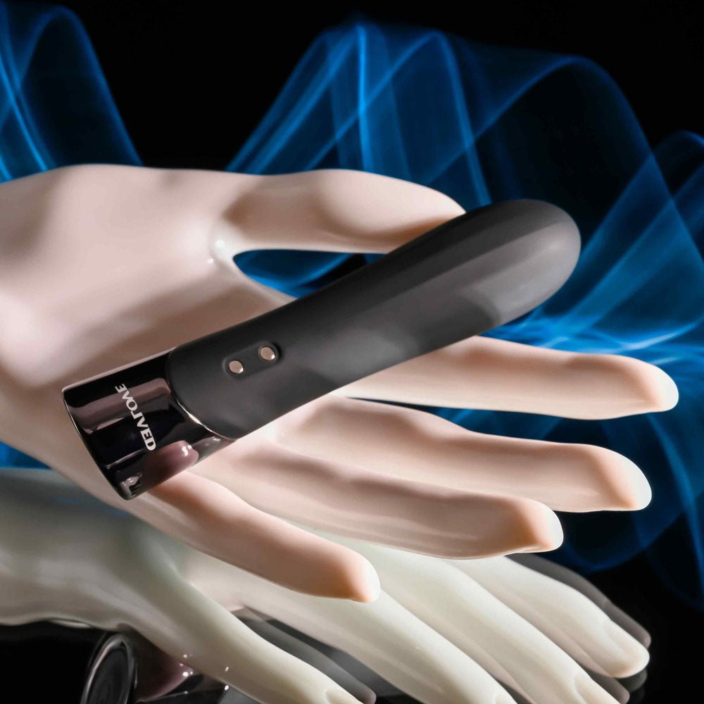 Evolved BACK IN BLACK - Black 11.9 cm USB Rechargeable Bullet - Silk and Sin
