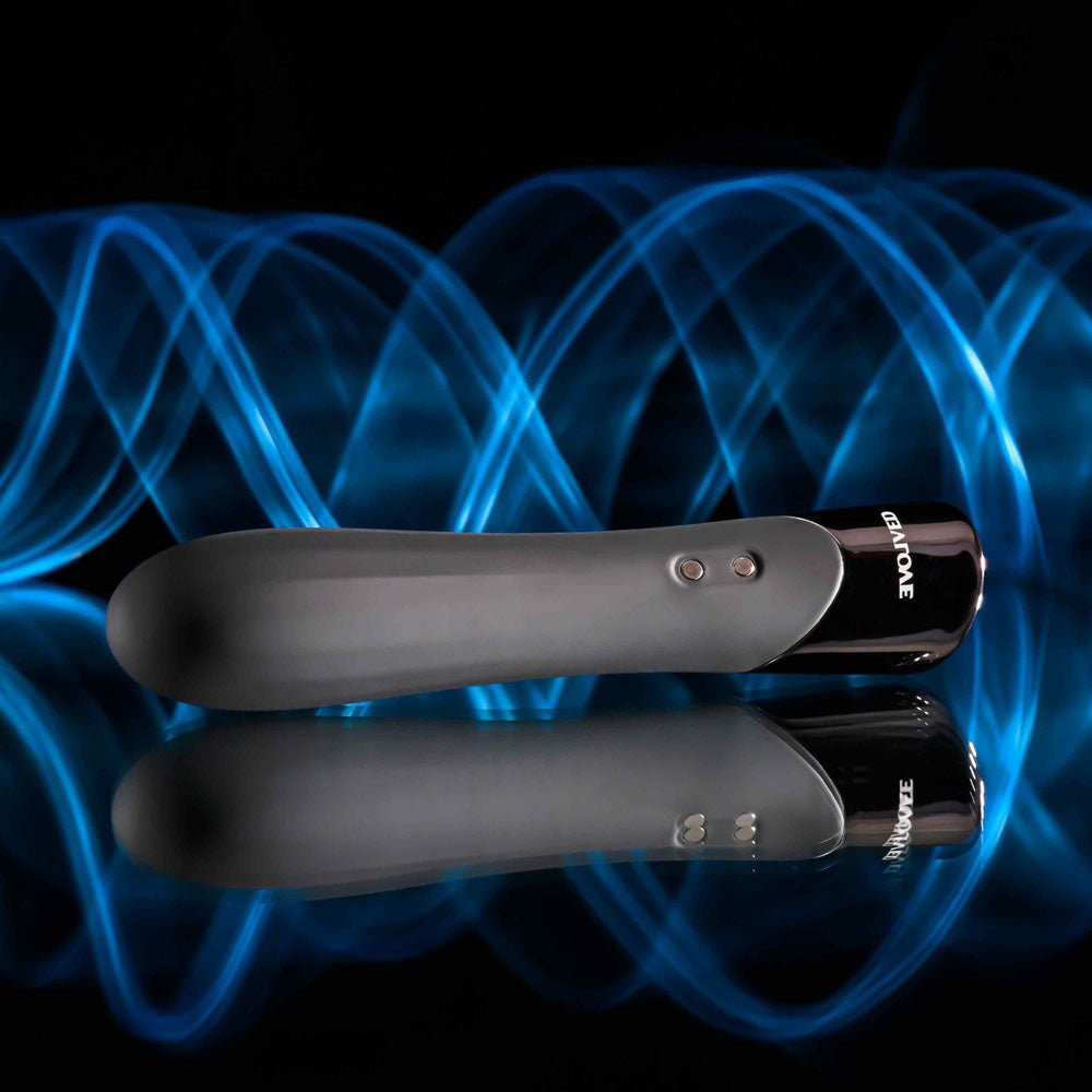 Evolved BACK IN BLACK - Black 11.9 cm USB Rechargeable Bullet - Silk and Sin
