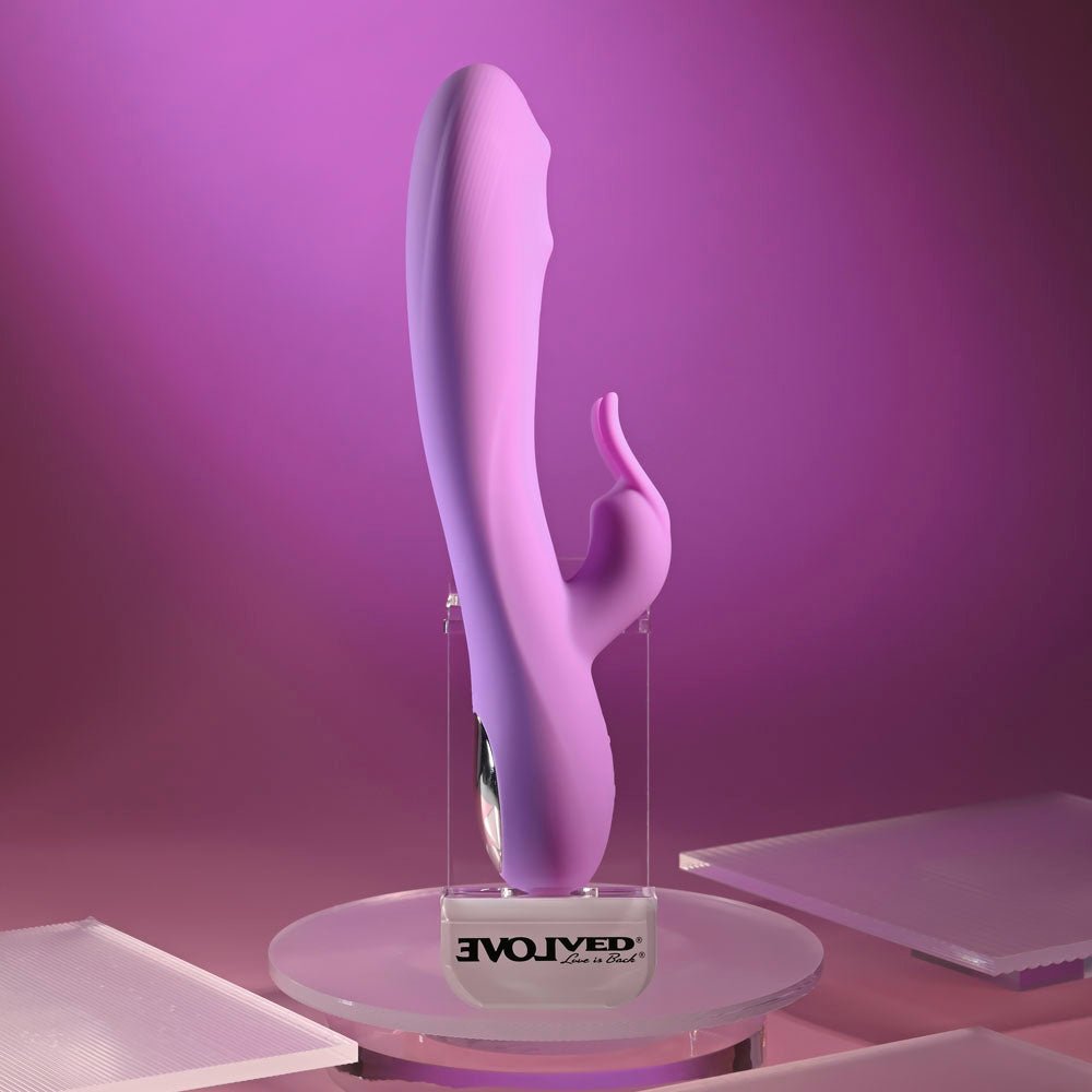 Evolved BEAD THE WAY - Pink 23.2 cm USB Rechargeable Rabbit Vibrator - Silk and Sin