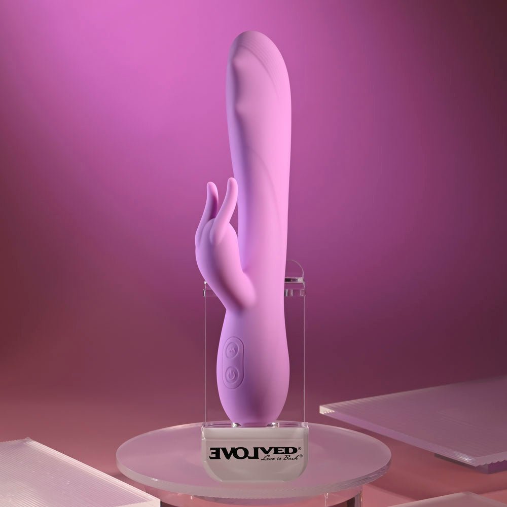 Evolved BEAD THE WAY - Pink 23.2 cm USB Rechargeable Rabbit Vibrator - Silk and Sin