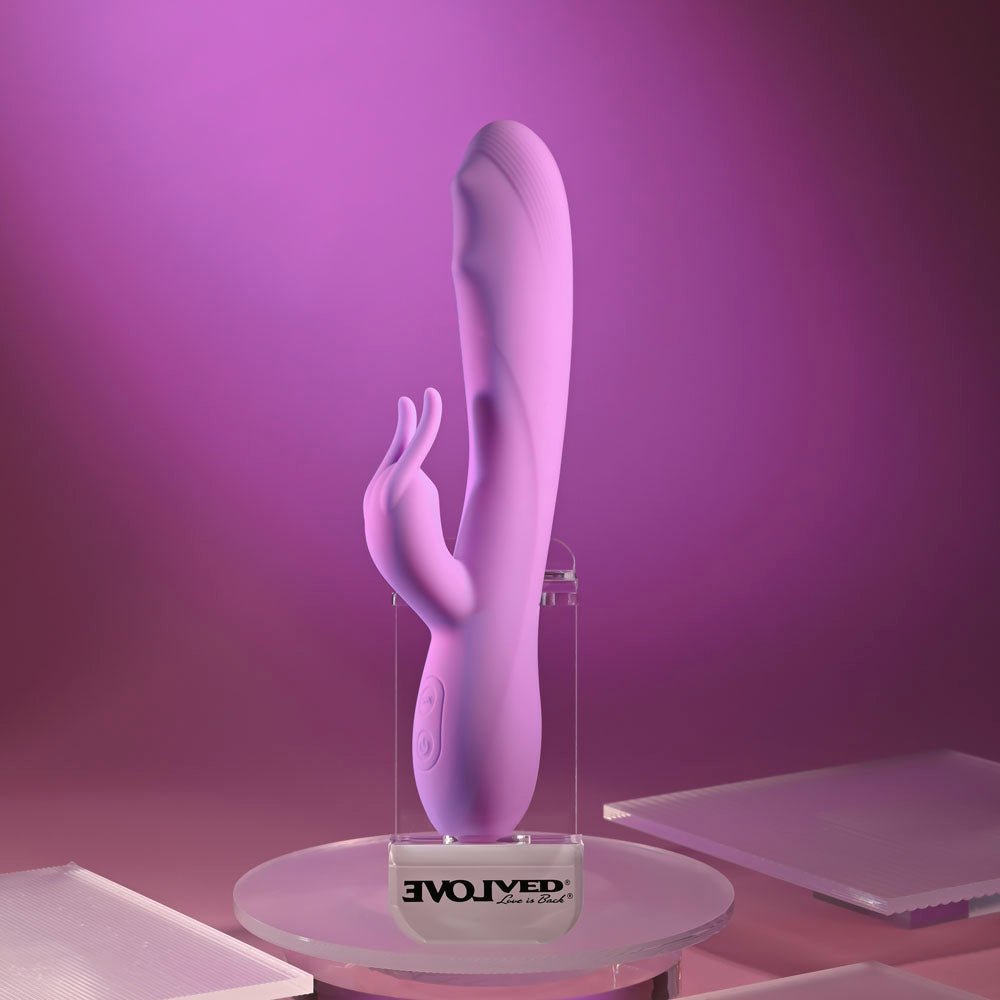 Evolved BEAD THE WAY - Pink 23.2 cm USB Rechargeable Rabbit Vibrator - Silk and Sin