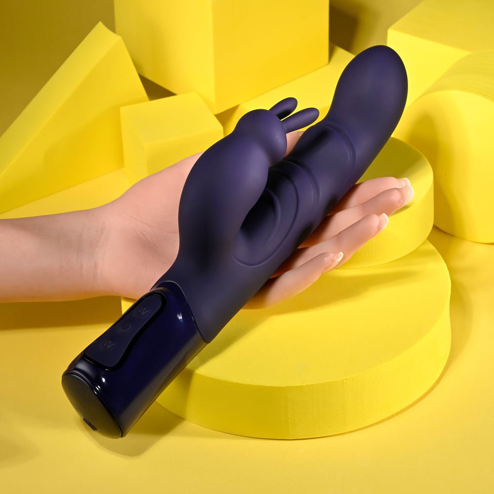 Evolved BIG DEAL - Purple 25.7 cm USB Rechargeable Rabbit Vibrator - Silk and Sin
