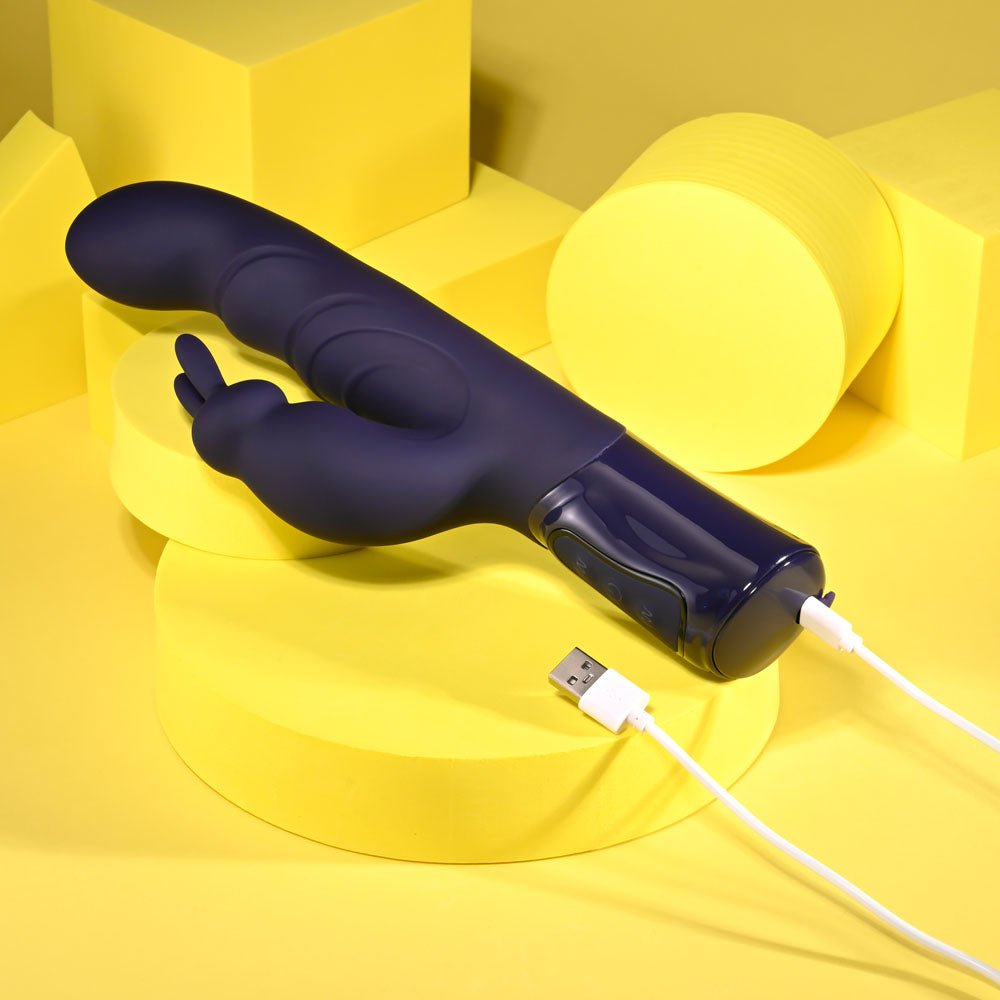 Evolved BIG DEAL - Purple 25.7 cm USB Rechargeable Rabbit Vibrator - Silk and Sin