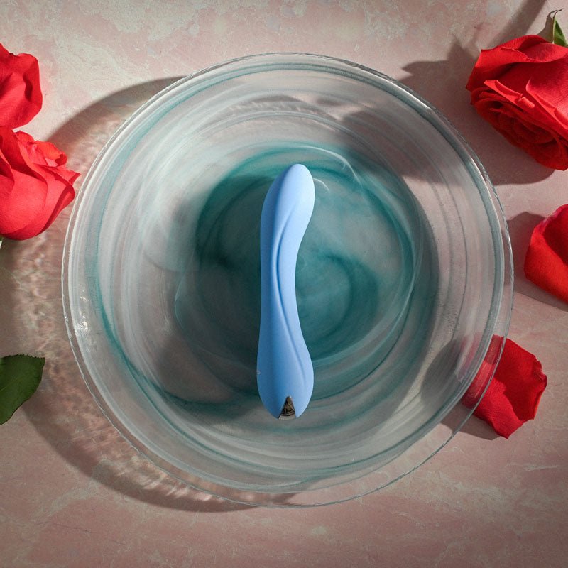 Evolved BLUE CRUSH - Blue 12 cm USB Rechargeable Mini Vibrator - Silk and Sin