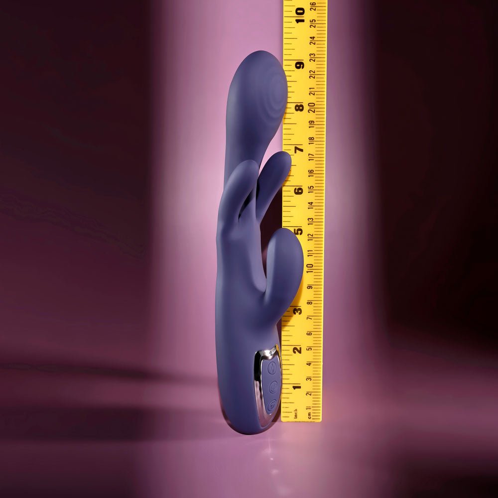 Evolved BOW DOWN - Purple USB Rechargeable Rabbit Vibrator - silkandsin