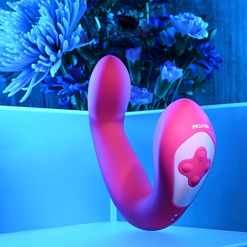 Evolved BUCK WILD - Pink USB Rechargeable Flicking Vibrator - Silk and Sin