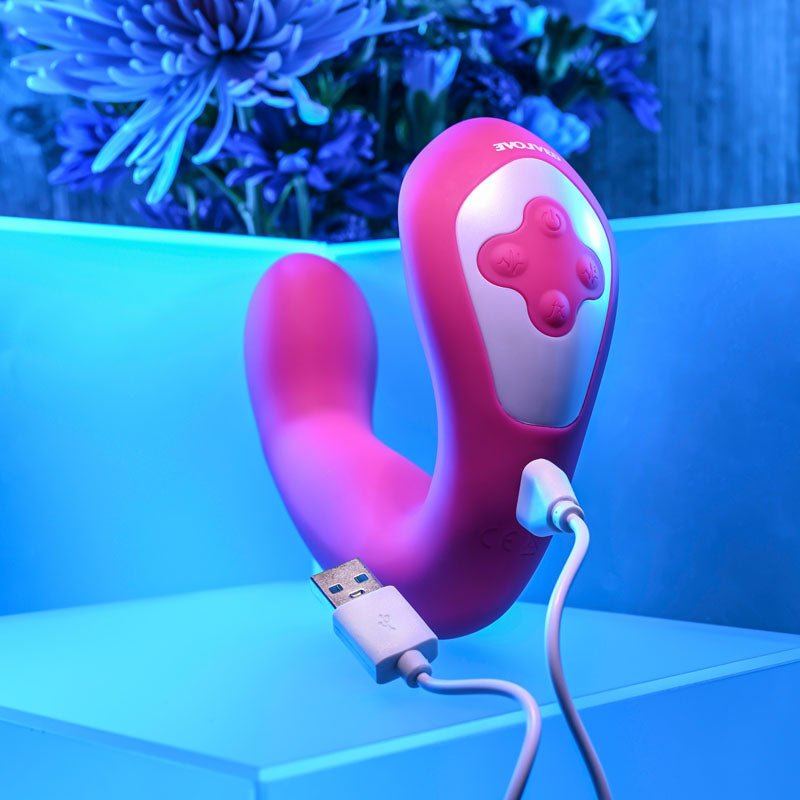 Evolved BUCK WILD - Pink USB Rechargeable Flicking Vibrator - Silk and Sin