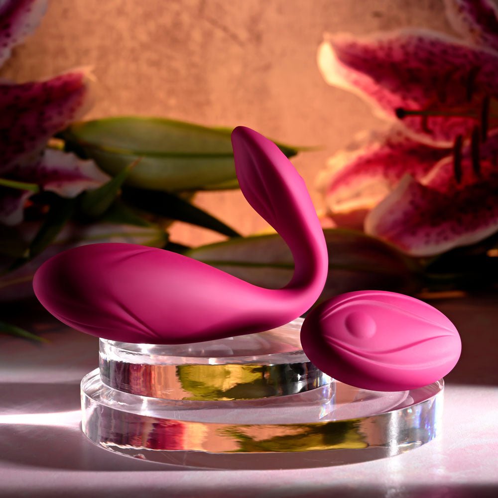 Evolved CHERRY POSE - Pink 16.1 cm USB Rechargeable Flexible & Posable Vibrator with Remote - Silk and Sin