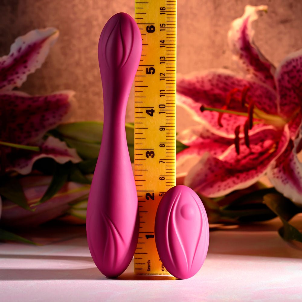 Evolved CHERRY POSE - Pink 16.1 cm USB Rechargeable Flexible & Posable Vibrator with Remote - Silk and Sin