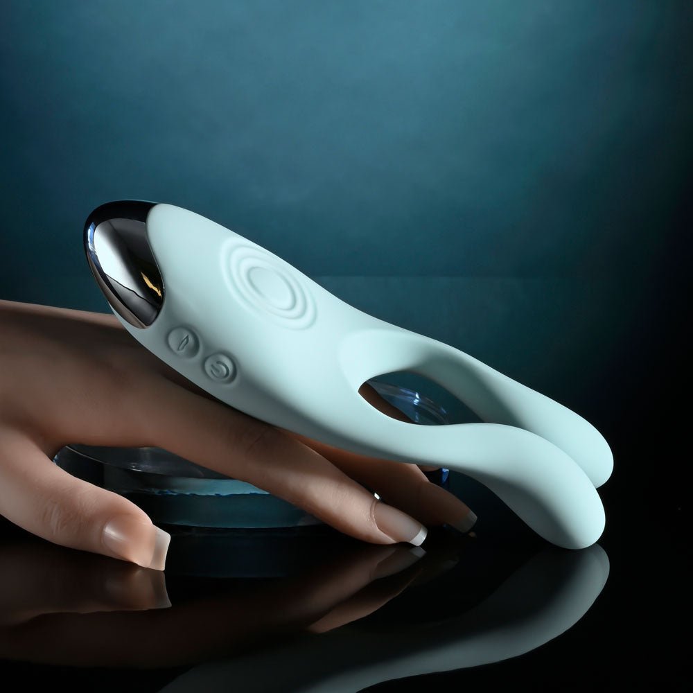 Evolved COUPLES THERAPY - Teal USB Rechargeable Couples Stimulator - Silk and Sin