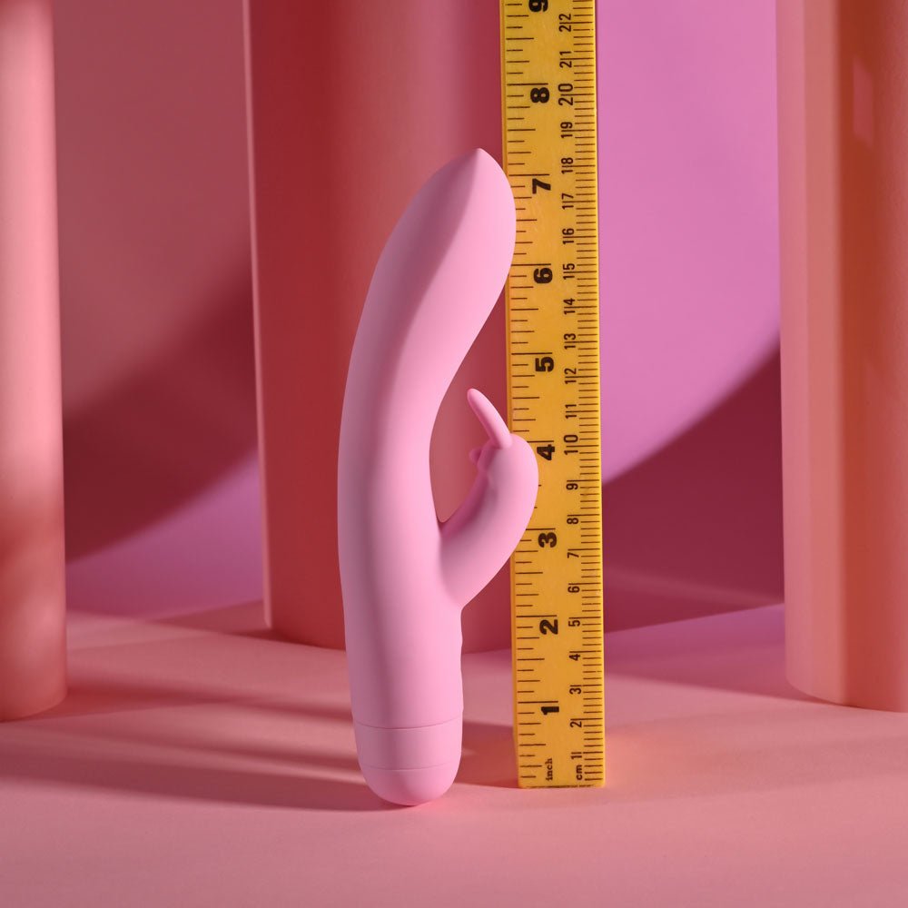 Evolved CUSHY BUNNY - Pink 19.1 cm USB Rechargeable Rabbit Vibrator - Silk and Sin