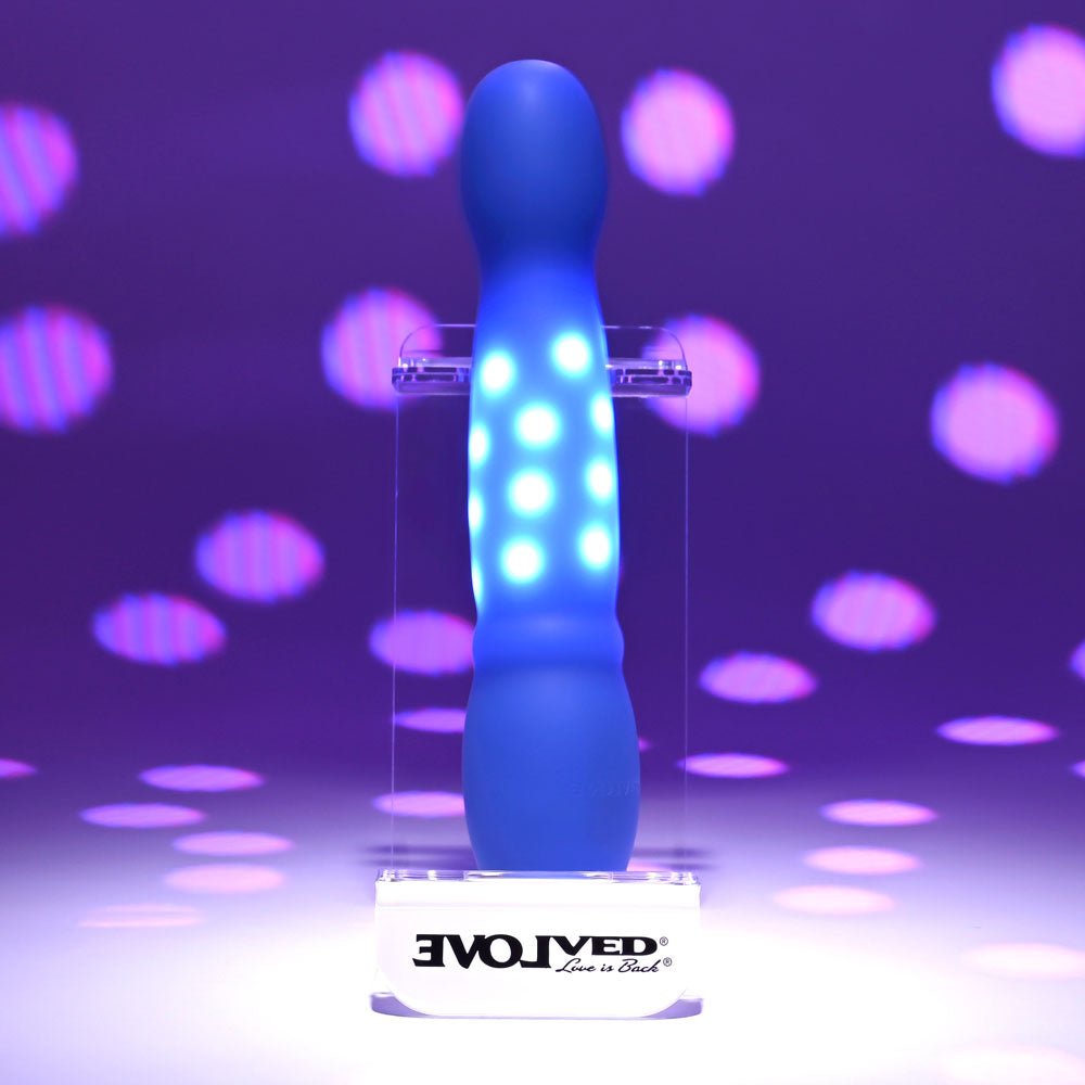 Evolved DISCO DIVA - Blue 20.9 cm USB Rechargeable Light Up Vibrator - Silk and Sin