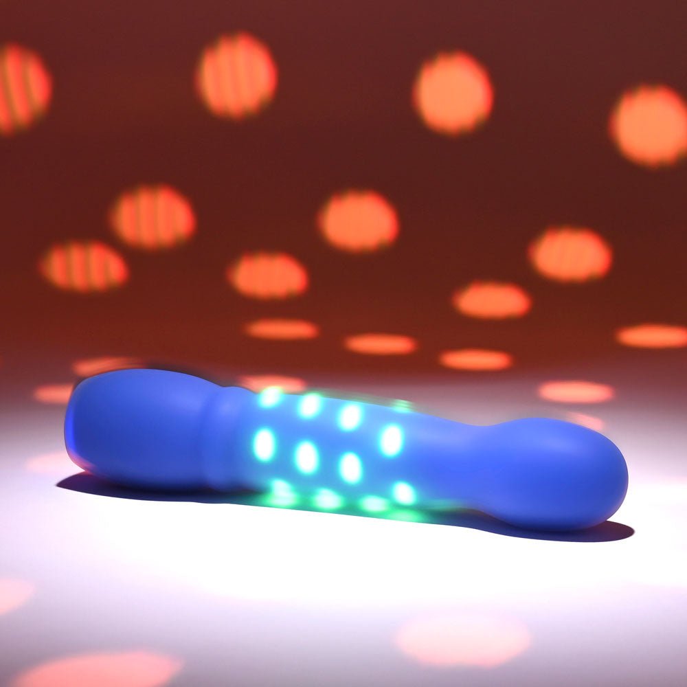 Evolved DISCO DIVA - Blue 20.9 cm USB Rechargeable Light Up Vibrator - Silk and Sin