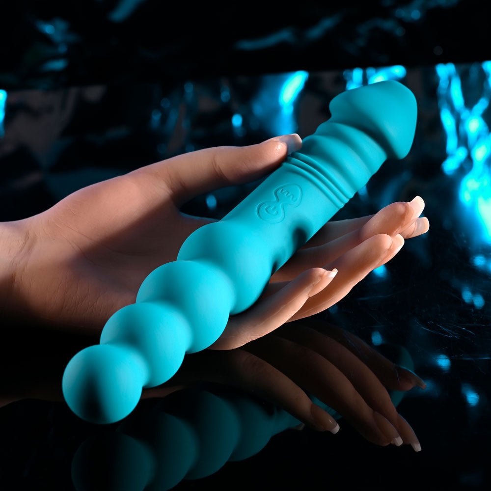 Evolved FLIP FLOP - Blue 23.1 cm USB Rechargeable Dual Ended Vibrator - Silk and Sin