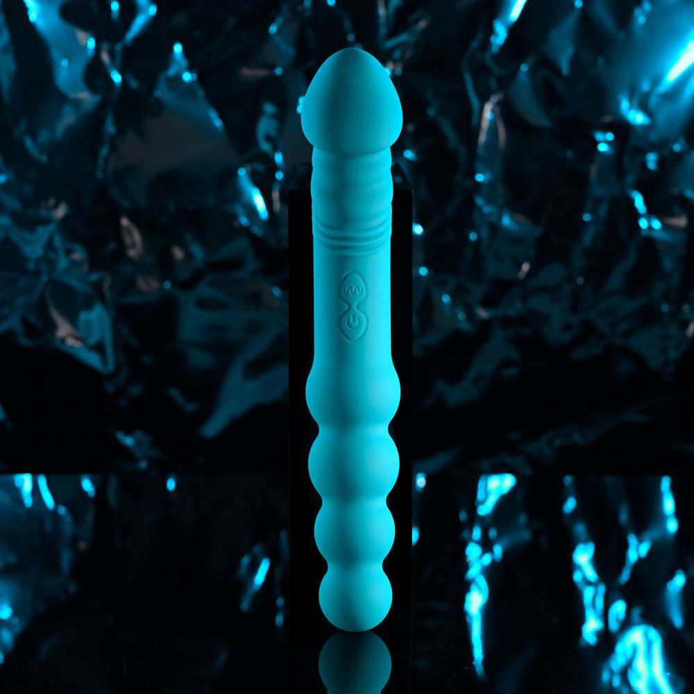 Evolved FLIP FLOP - Blue 23.1 cm USB Rechargeable Dual Ended Vibrator - Silk and Sin