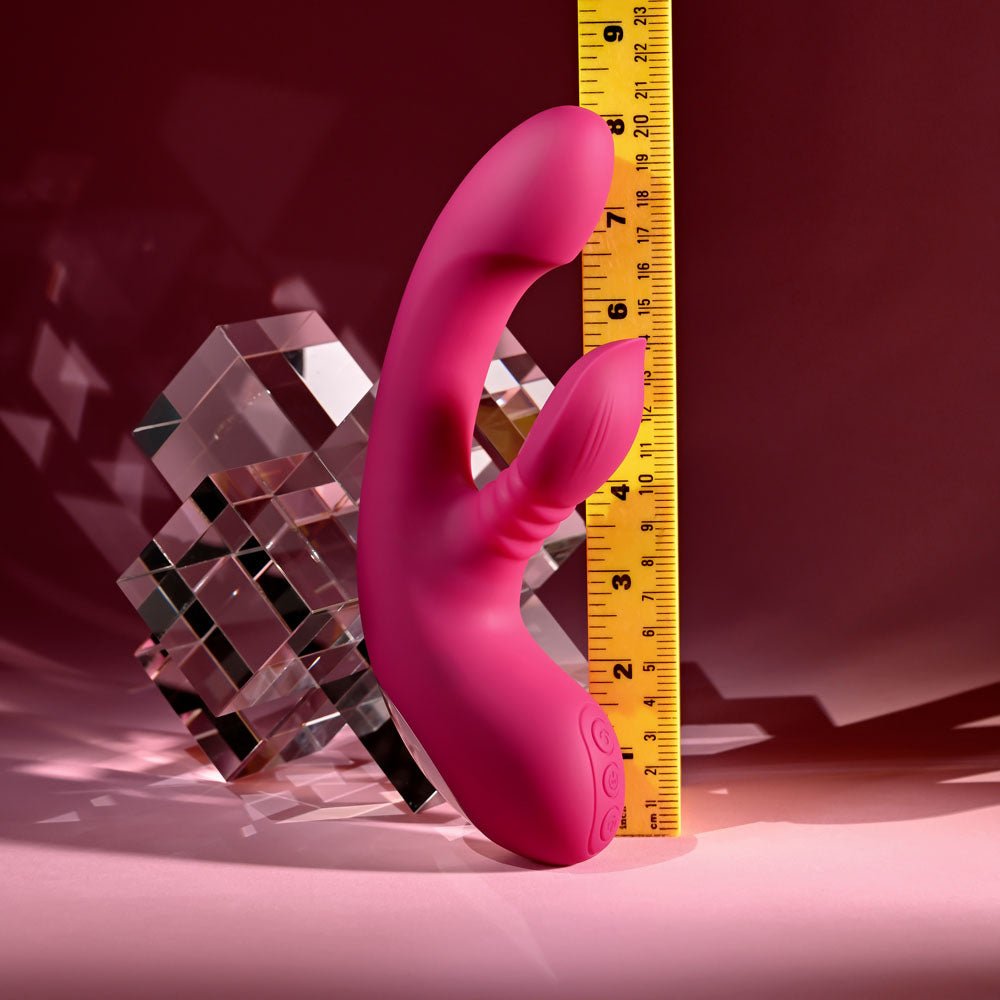 Evolved GENTLE PERSUASION - Pink 20 cm USB Rechargeable Rabbit Vibrator - Silk and Sin