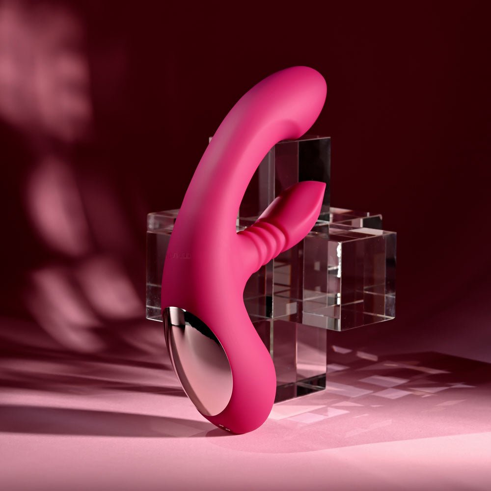 Evolved GENTLE PERSUASION - Pink 20 cm USB Rechargeable Rabbit Vibrator - Silk and Sin