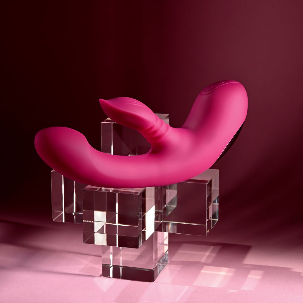 Evolved GENTLE PERSUASION - Pink 20 cm USB Rechargeable Rabbit Vibrator - Silk and Sin