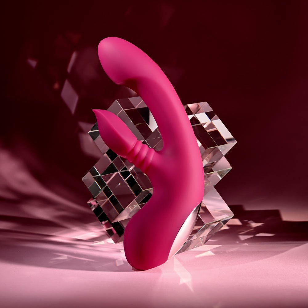 Evolved GENTLE PERSUASION - Pink 20 cm USB Rechargeable Rabbit Vibrator - Silk and Sin