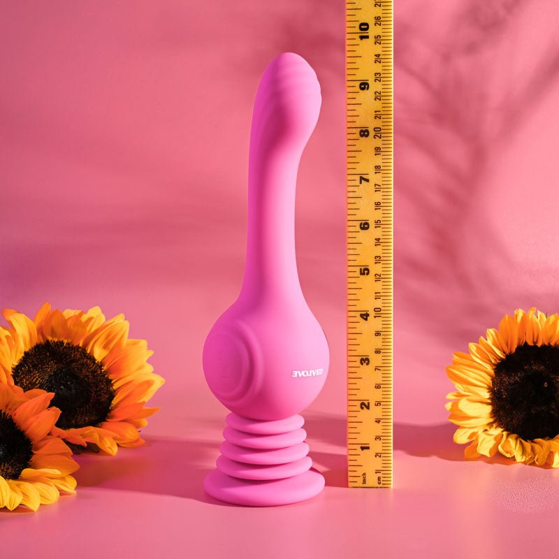 Evolved GYRO VIBE - Pink 24.8 cm USB Rechargeable Super Vibrator - Silk and Sin