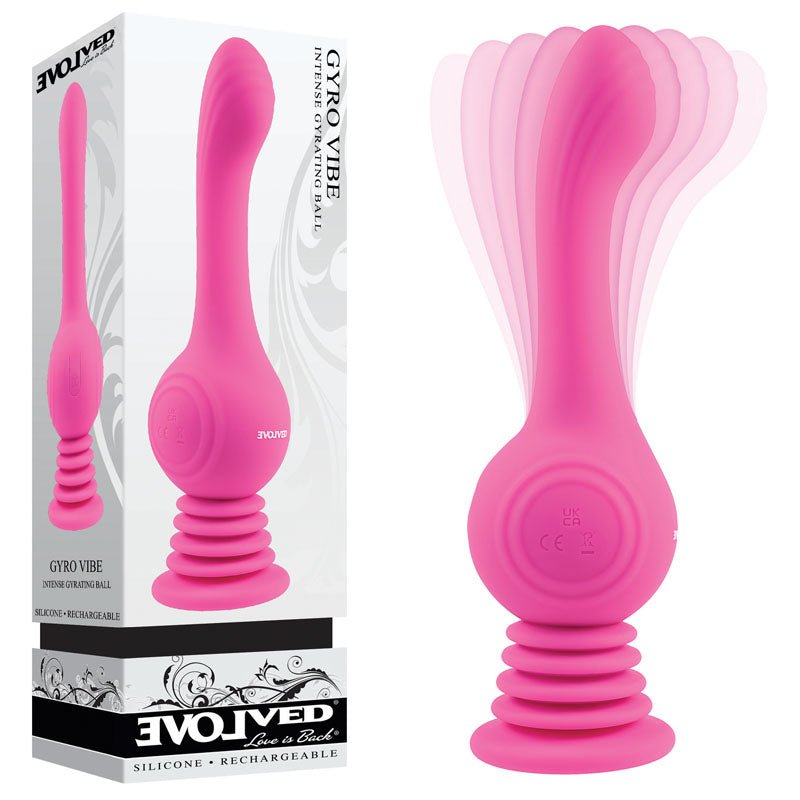Evolved GYRO VIBE - Pink 24.8 cm USB Rechargeable Super Vibrator - Silk and Sin