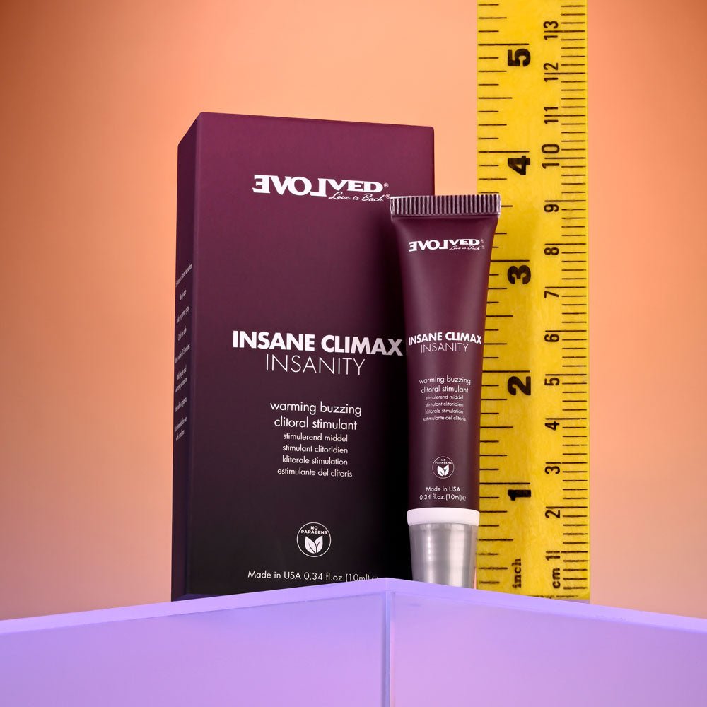 Evolved INSANE CLIMAX - INSANITY - Warming Buzzing Clitoral Stimulation Gel - 10 ml - Silk and Sin