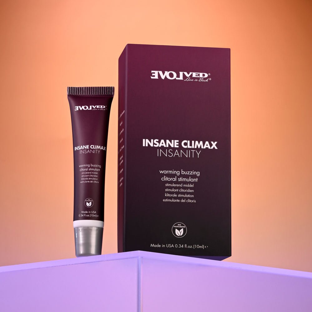 Evolved INSANE CLIMAX - INSANITY - Warming Buzzing Clitoral Stimulation Gel - 10 ml - Silk and Sin