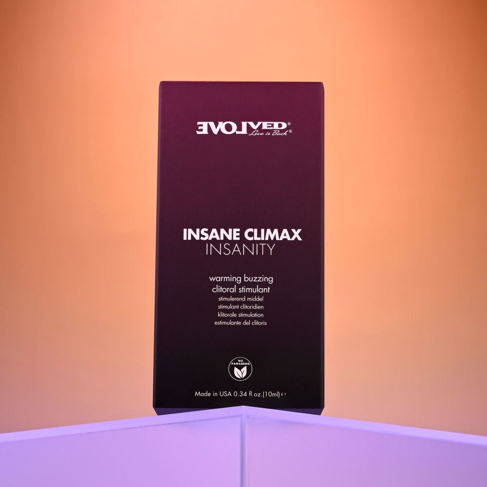 Evolved INSANE CLIMAX - INSANITY - Warming Buzzing Clitoral Stimulation Gel - 10 ml - Silk and Sin