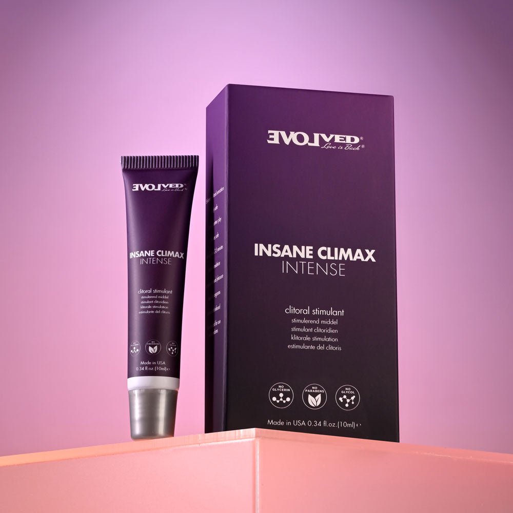 Evolved INSANE CLIMAX - INTENSE - Clitoral Stimulation Gel - 10 ml Tube - Silk and Sin